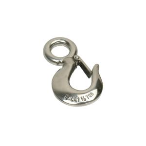Heavy Duty Stainless Steel Large Eye Spring Latched Lifting Crane Hook Directional Spring Hook Trailer Hook