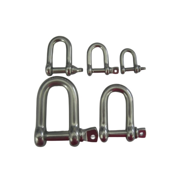 Stainless Steel Euro D Shackle Lifting Shackle U-Shaped Connecting Buckle D-Buckle China Made Rigging Hardware
